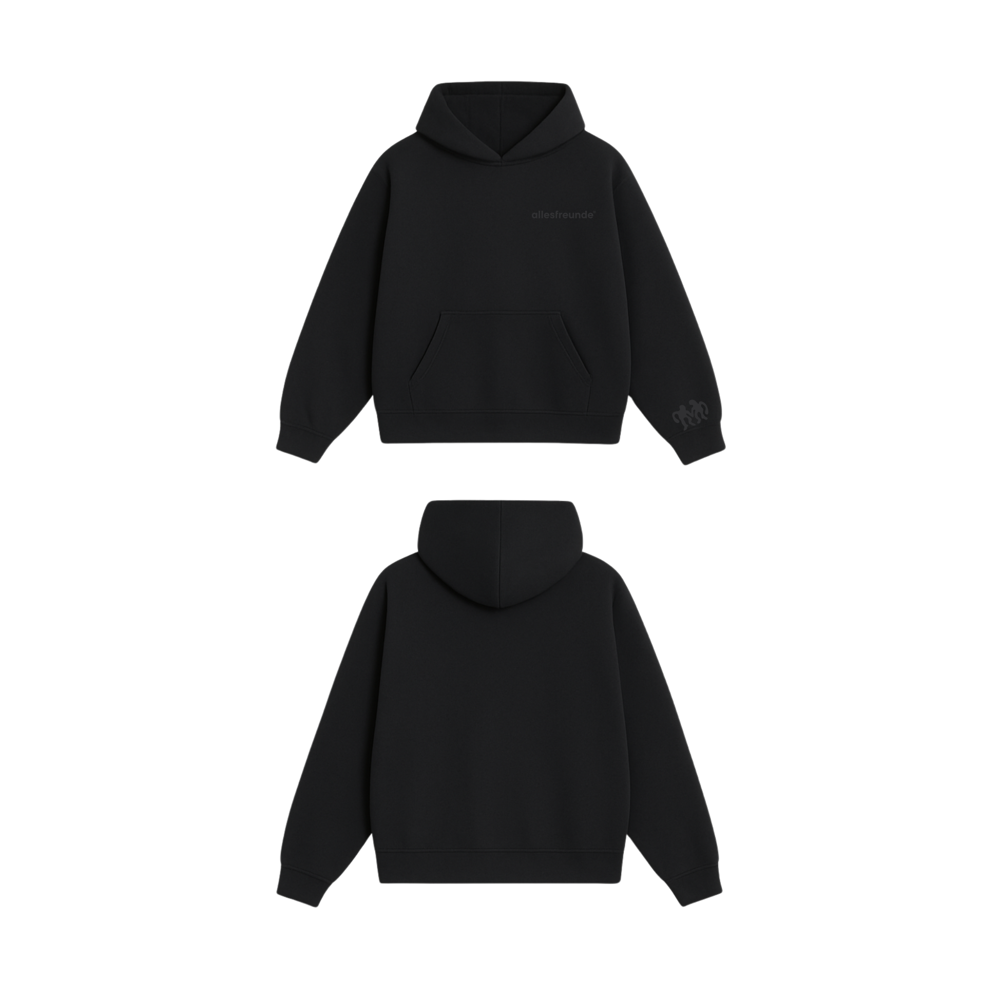 allesfreunde Hoodie Boxy Schwarz